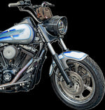 Slyfox Headlight Trim with Visor For Harley Davidson FLD 1690 2012-2013 Black/Gloss