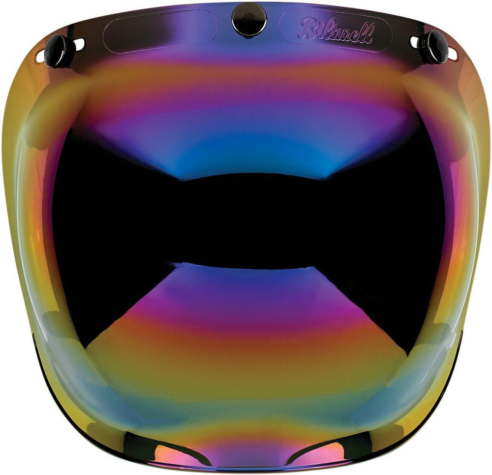 Biltwell Anti-Fog Bubble Shield - Mirror Rainbow