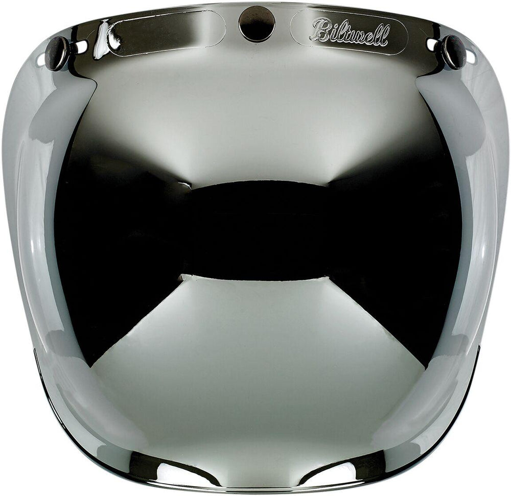 Biltwell Anti-Fog Bubble Shield - Chrome Mirror