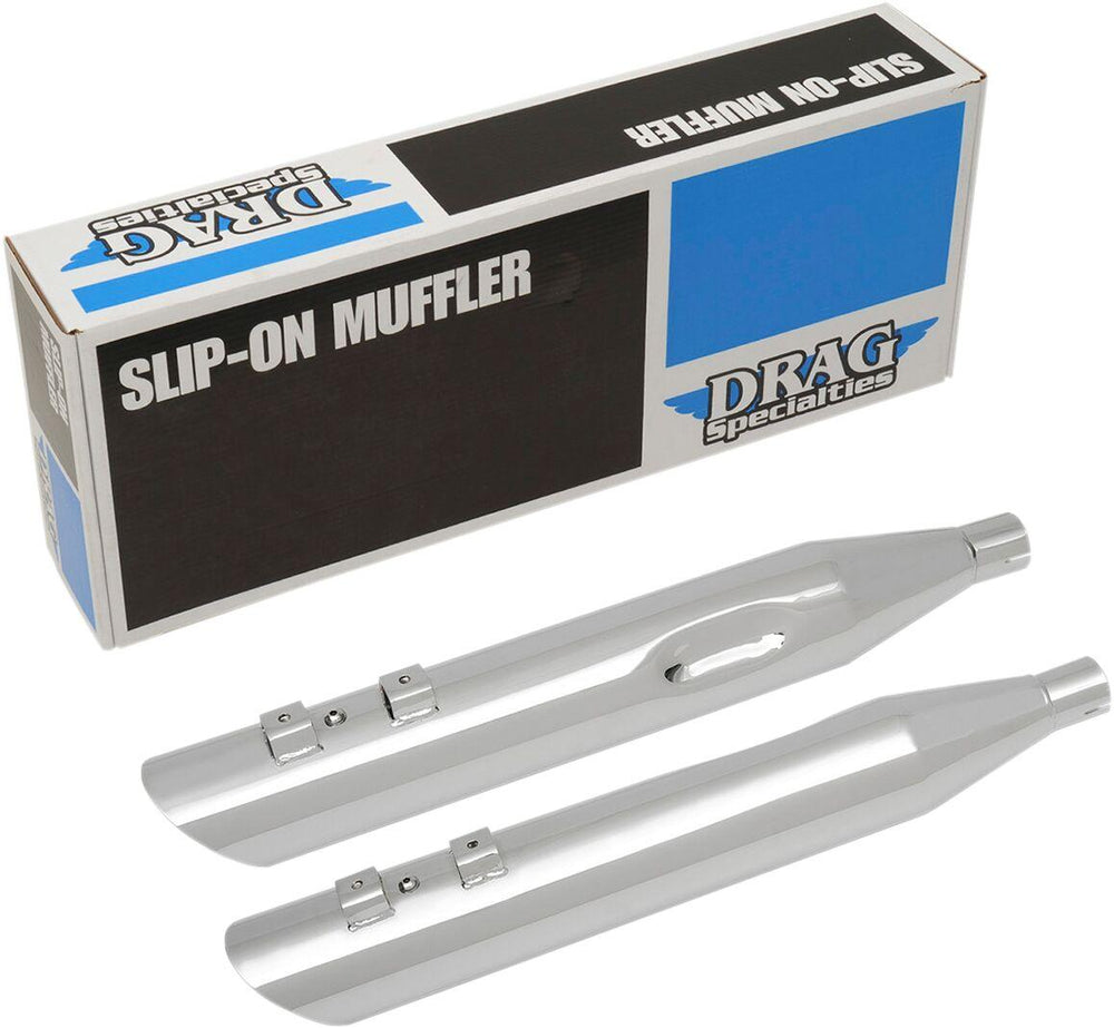 Drag Specialties Slashdown Silencers For Harley Davidson FLHR 1340 1995-1998 88.9 mm - Chrome
