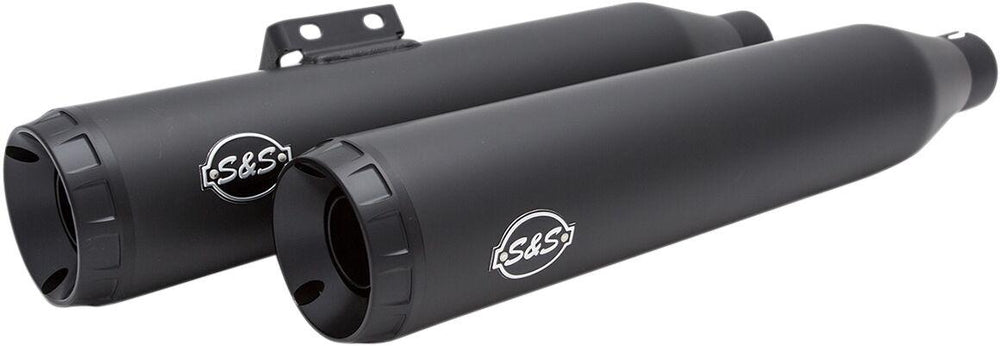 S&S Cycle Grand National Race  Silencers For Harley Davidson FLFB 1750 2018-2020 - Black