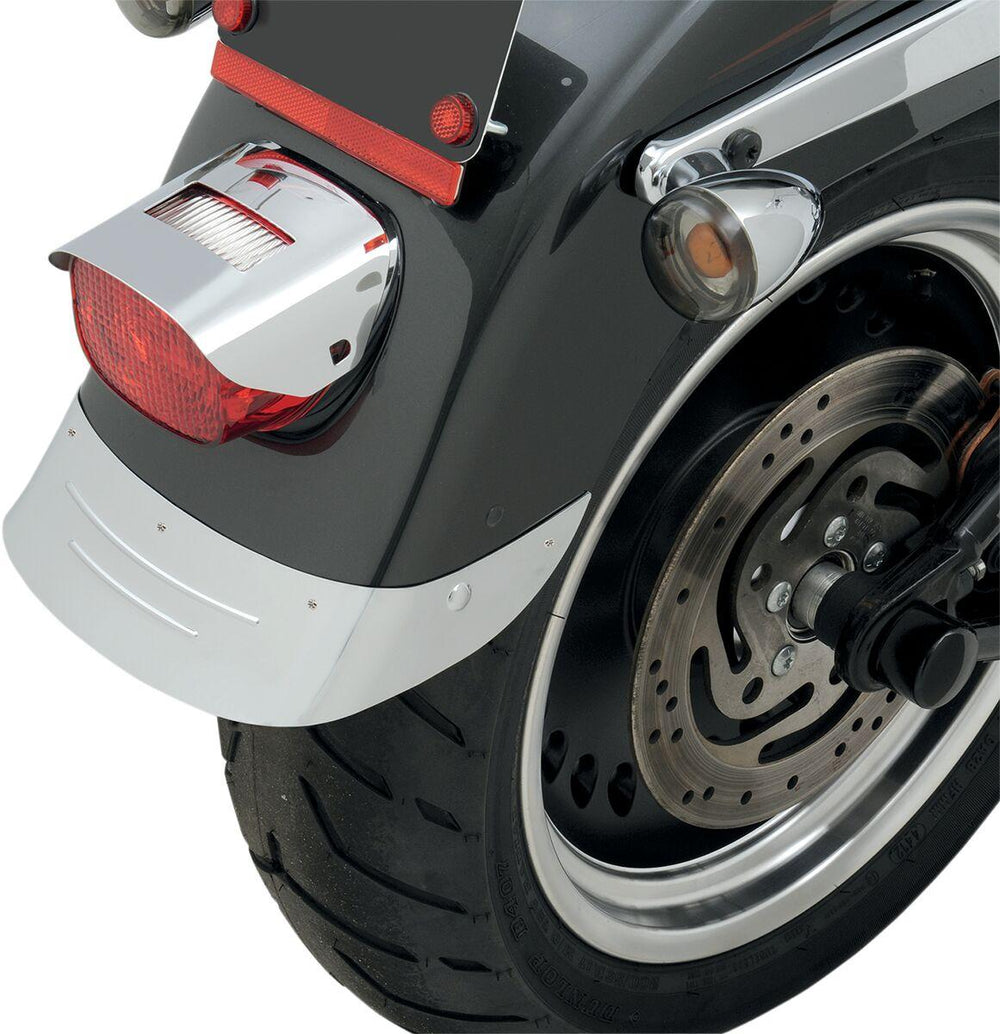 Drag Specialties Fender Skirt For Harley Davidson FLSTF 1584 2011 Rear - Chrome/Embossed Ribs