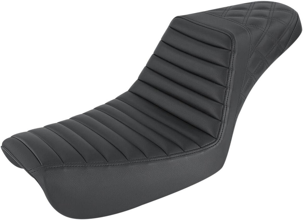 Saddlemen Step Up Tuck-n-Roll/Lattice Seat For Harley Davidson FXD 1450 Dyna Super Glide 2004-2005 - Black