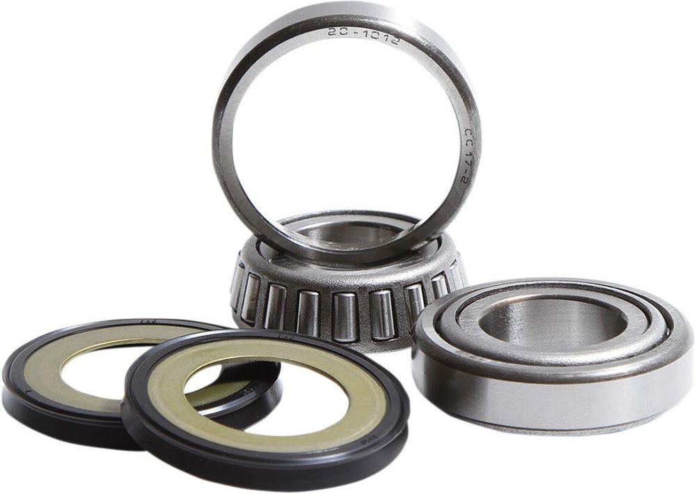 Pivot Works Steering Stem Bearing Kit For Harley Davidson FLD 1690 2012-2013 - Black Chrome