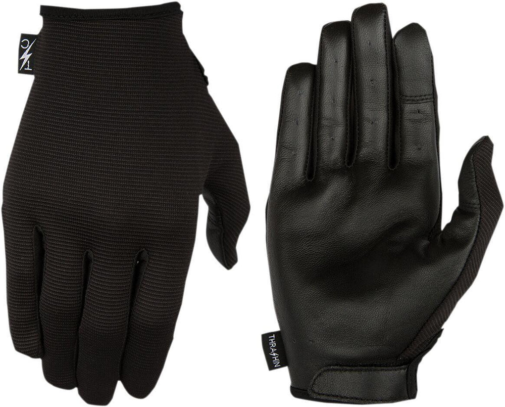 Thrashin Supply Co Stealth Leather Palm Gloves - Black