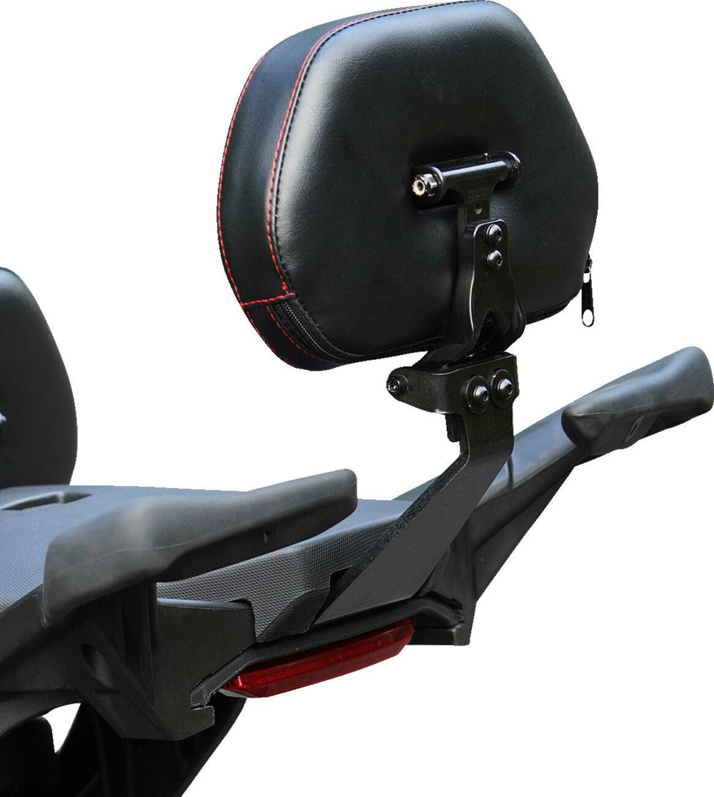 Show Chrome Ballistic Passenger Backrest For Can Am Ryker 600 ACE 2019-2024 - Black/Red