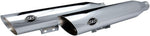 S&S Cycle Slash Cut Race  Silencers For Harley Davidson FLDE 1750 2018-2020 - Chrome