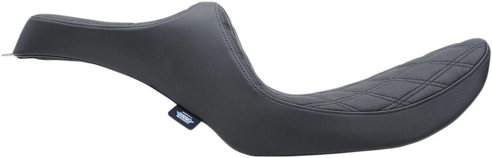 Drag Specialties Predator III Seat For Harley Davidson FXR 1340 1986-1994 Black Stitching Double Diamond - Black