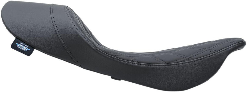 Drag Specialties EZ-On Mount Forward Low Black Stitching Solo Seat For Harley Davidson FLHR 1340 1997-1998 - Black