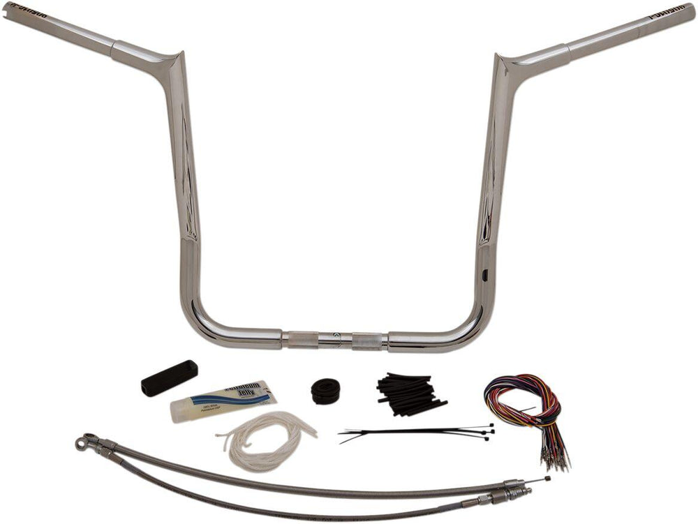 Fat Baggers Inc. 1-1 4" EZ Install Pointed Top Handlebar Kit For Harley Davidson FLHT 1584 2008 40.5 cm (16") - Chrome