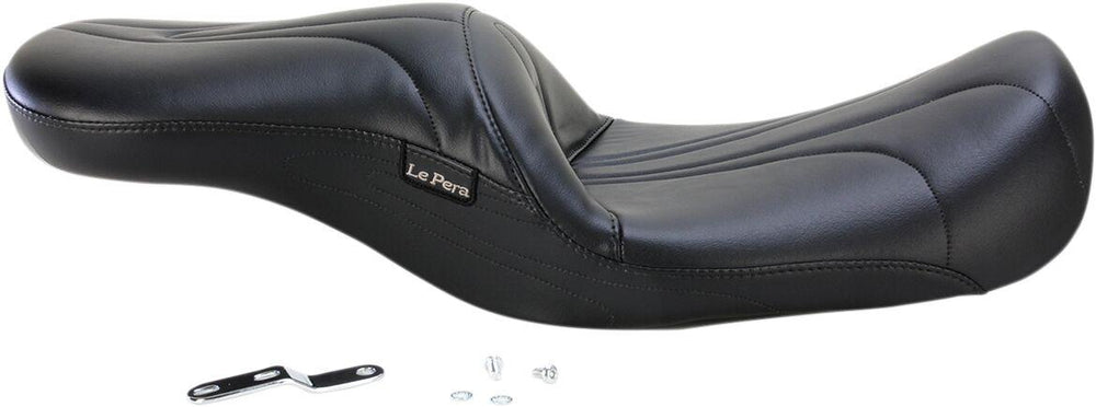 LE Pera Sorrento 2 Up Seat For Harley Davidson FLH 1868 ABS 2021 Stitched 15-1/2" - Black
