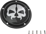 Drag Specialties Split Skull Derby Cover For Harley Davidson FLD 1690 2012-2013 - Black Chrome