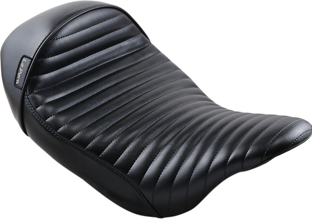 LE Pera Stubs Cafe Seat For Harley Davidson FLHR 1584 2008-2011 Pleated - Black