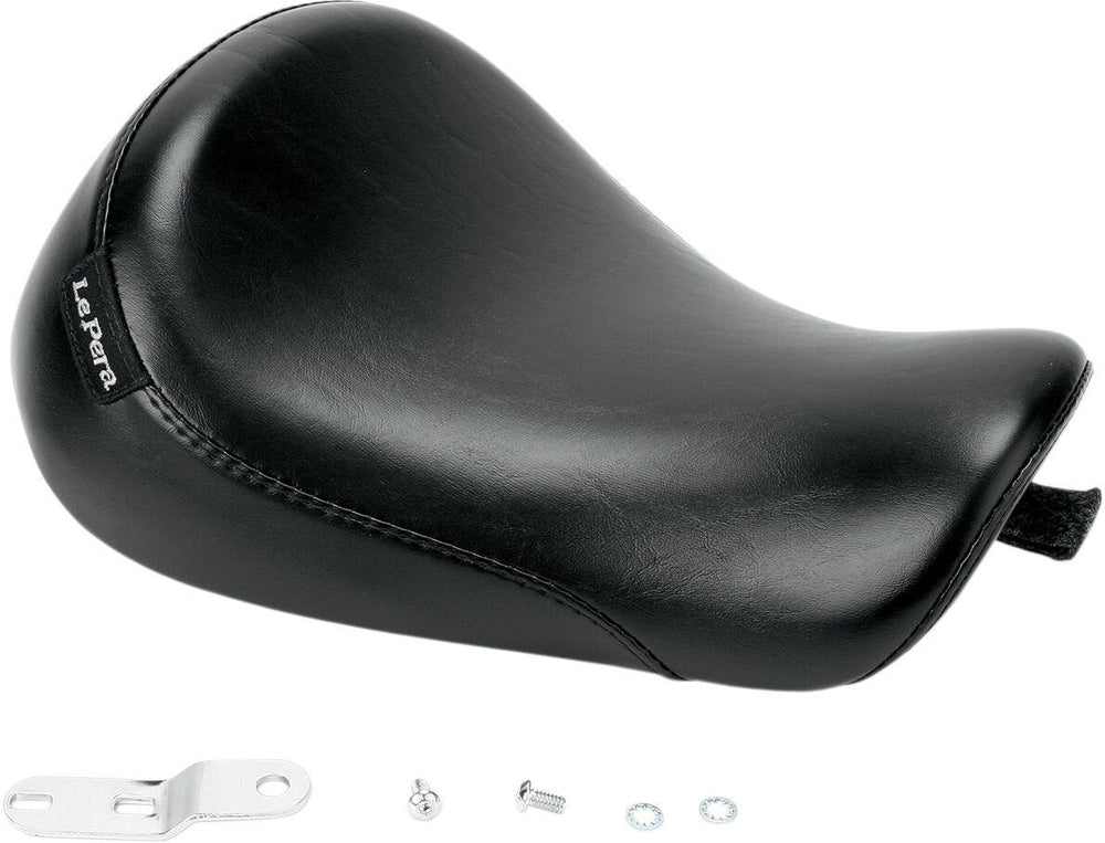 LE Pera Silhouette Solo Seat For Harley Davidson XL1200C 2004-2020 Smooth 12 x 13-1/4" - Black