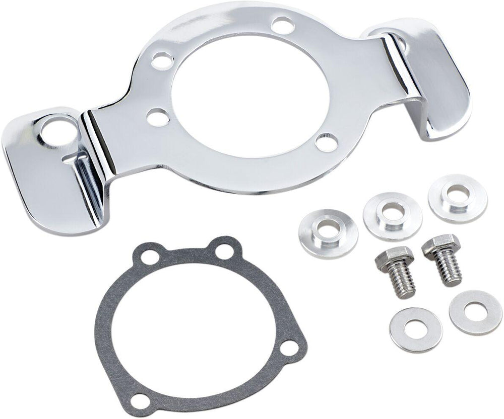 Drag Specialties Air Cleaner Support Bracket Kit For Harley Davidson XL 1200 C 1996-2006 - Chrome Grey