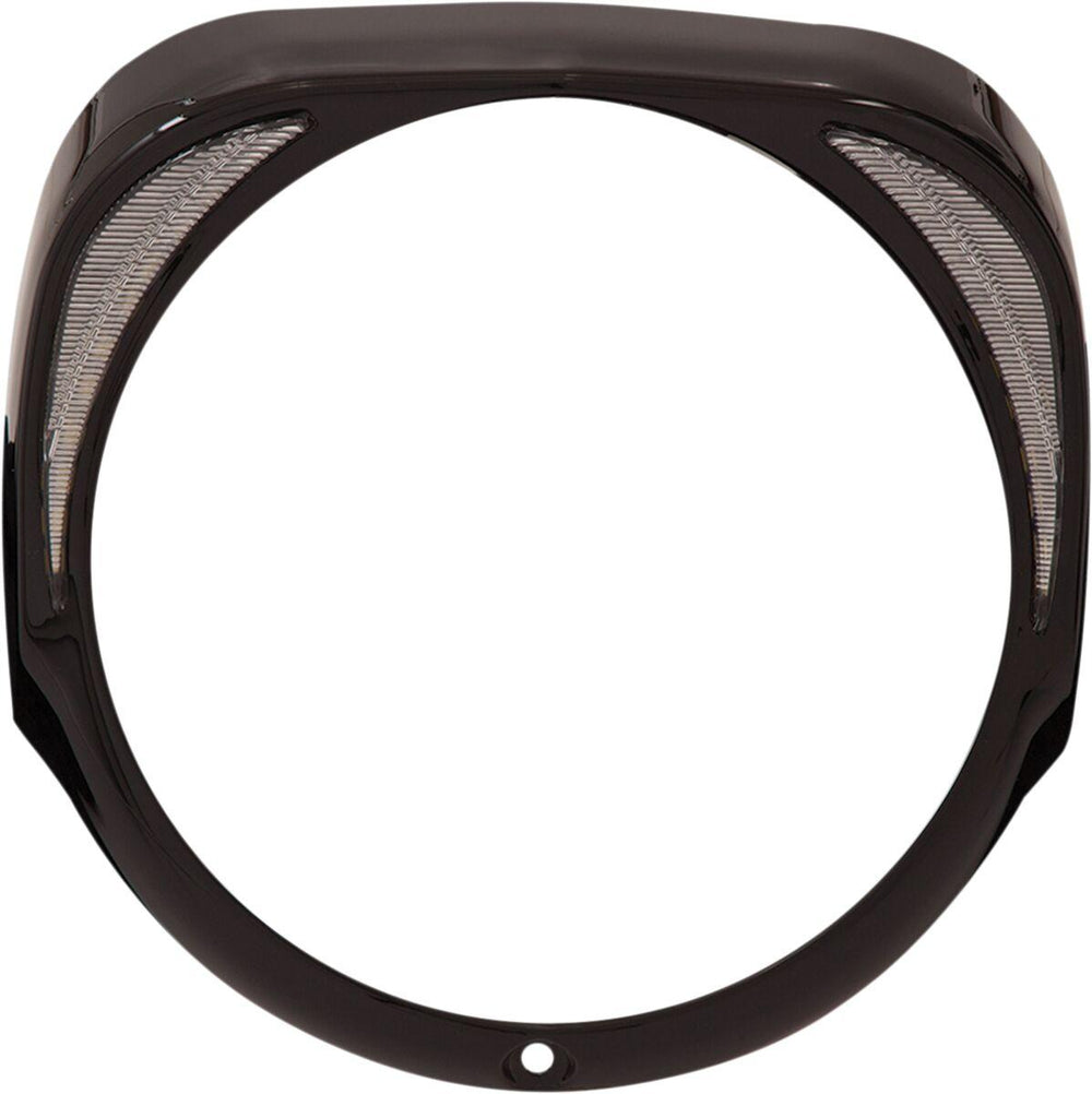 Ciro Fang Headlight Bezels For Harley Davidson FLH 1868 ABS 2021 Black Clear