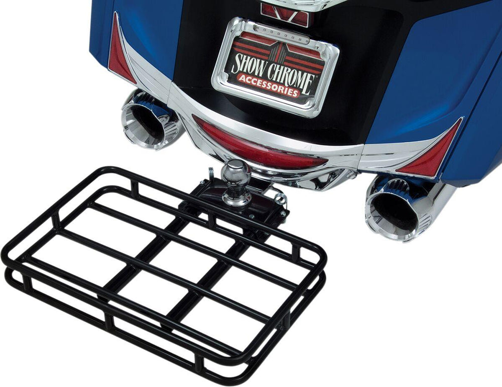 Show Chrome Universal Trailer Hitch Rack For Indian Chief 111 ABS 2014-2022 - Black