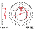 JT Sprocket For Derbi GPR 50 Nude 2004-2011 Rear Black 59T