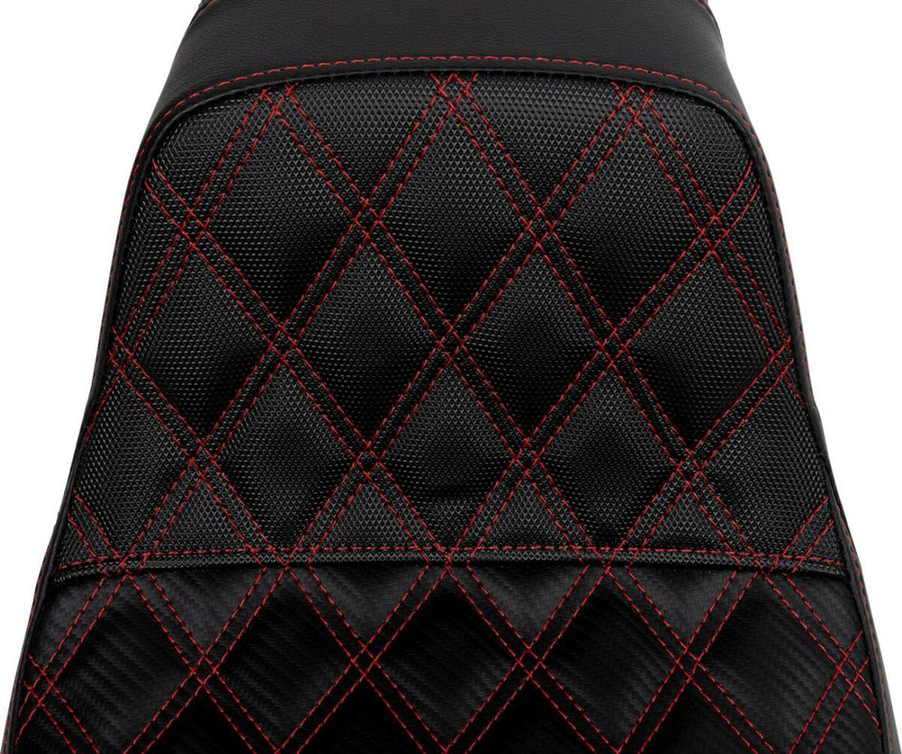 Saddlemen Pro Series SDC Performance Grip Seat For Harley Davidson FLD 1690 2012-2013 - Black/Red