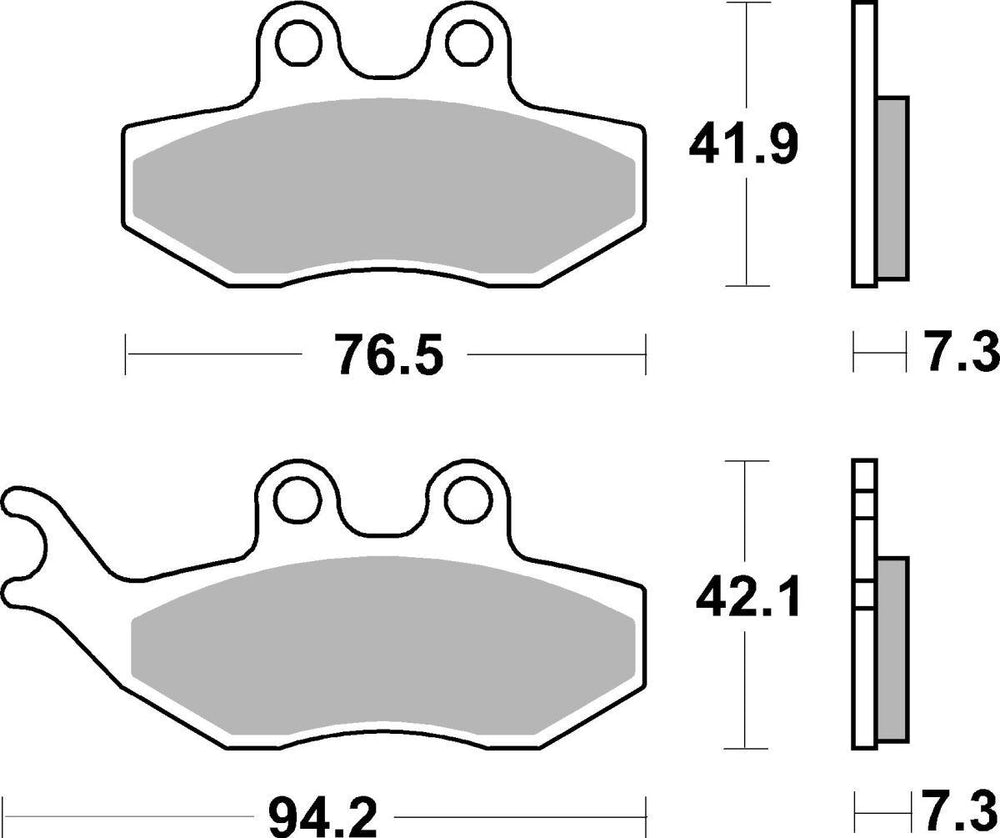 SBS HF Street Ceramic Organic Front Brake Pads For Beta ALP 125 2006-2009