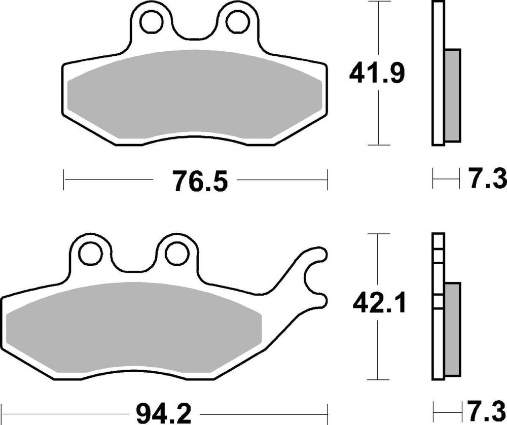 SBS HF Street Ceramic Organic Front Brake Pads For Rieju NKD 50 2004-2007