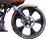 Paul Yaffe DEI Steel 21", 23", 26" Fender For Harley Davidson FL 1200 1965-1977 53.34 cm (21") Front - Unfinished