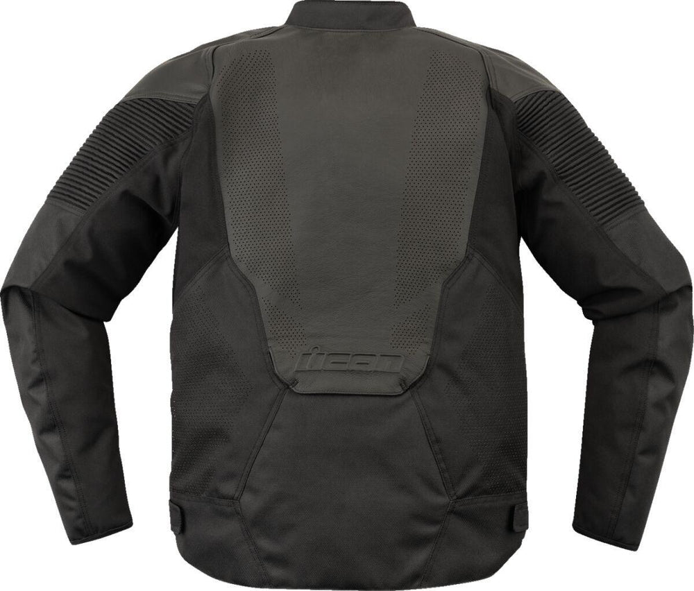 Icon Unisex Overlord3 Leather Jacket - Black