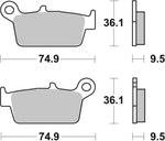 SBS HF Street Ceramic Organic Rear Brake Pads For HM Moto CRE 50 2006-2013