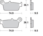 SBS SI Sintered Rear Brake Pads For Honda CR125 1987-2001