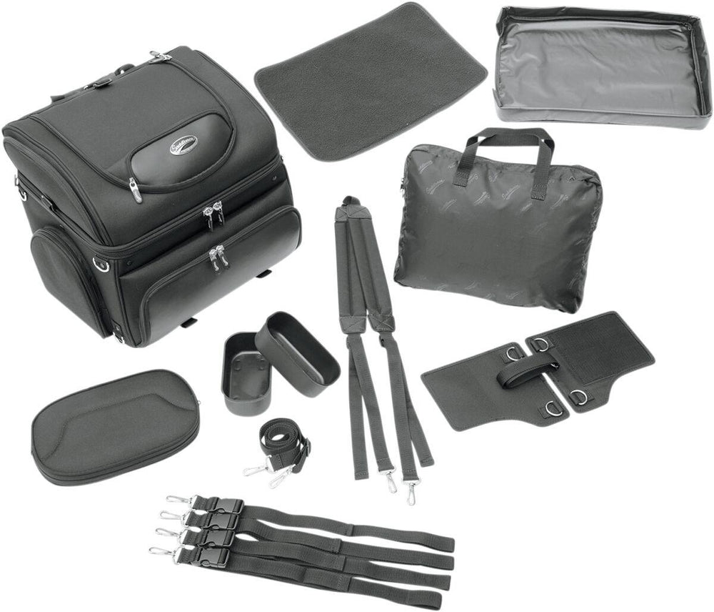 Saddlemen Pet Voyager Rear Carrier Bag - Black/Chrome