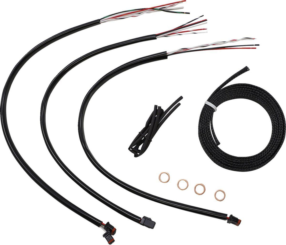 LA Choppers Handlebar Cable/Brake Hose Kit Non-ABS For Harley Davidson FLDE 1750 ABS 2018-2020 38 cm - 43 cm (15" - 17") - Clear-Coated