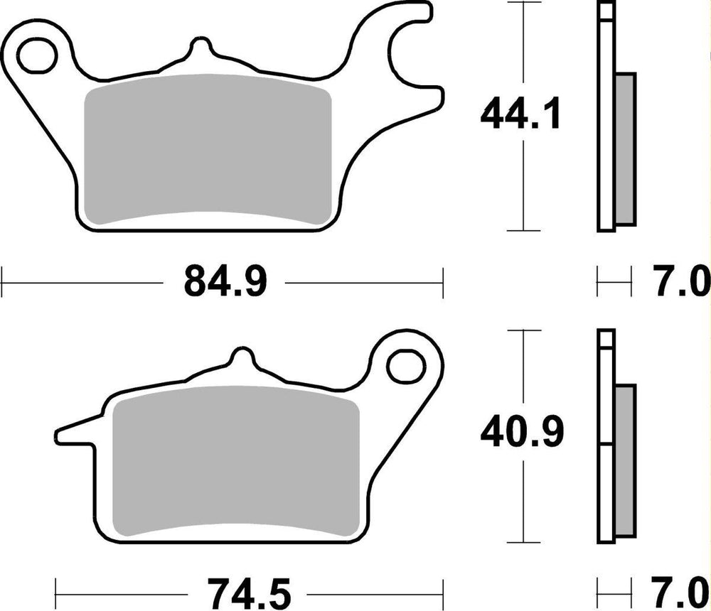 SBS Carbon Tech Organic Front Brake Pads For Honda AFS 110 2012-2016