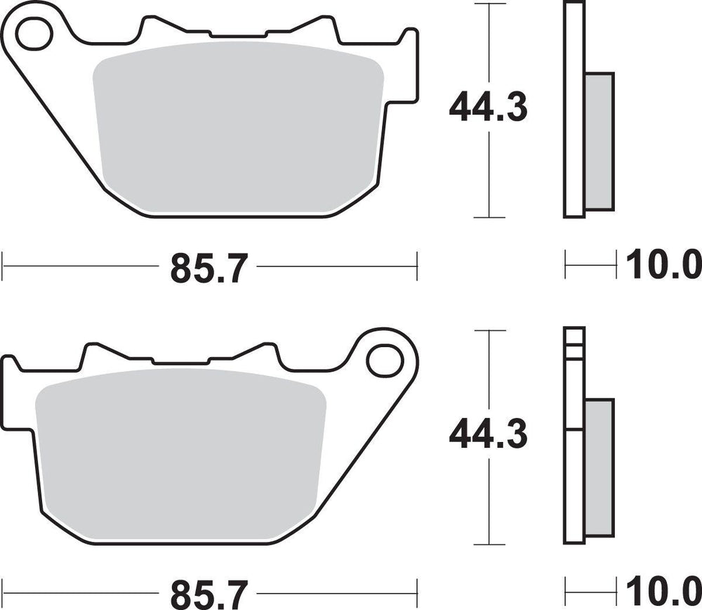 SBS HLS Street Excel Sintered Rear Brake Pads For Harley Davidson XL 1200 C 2004-2013