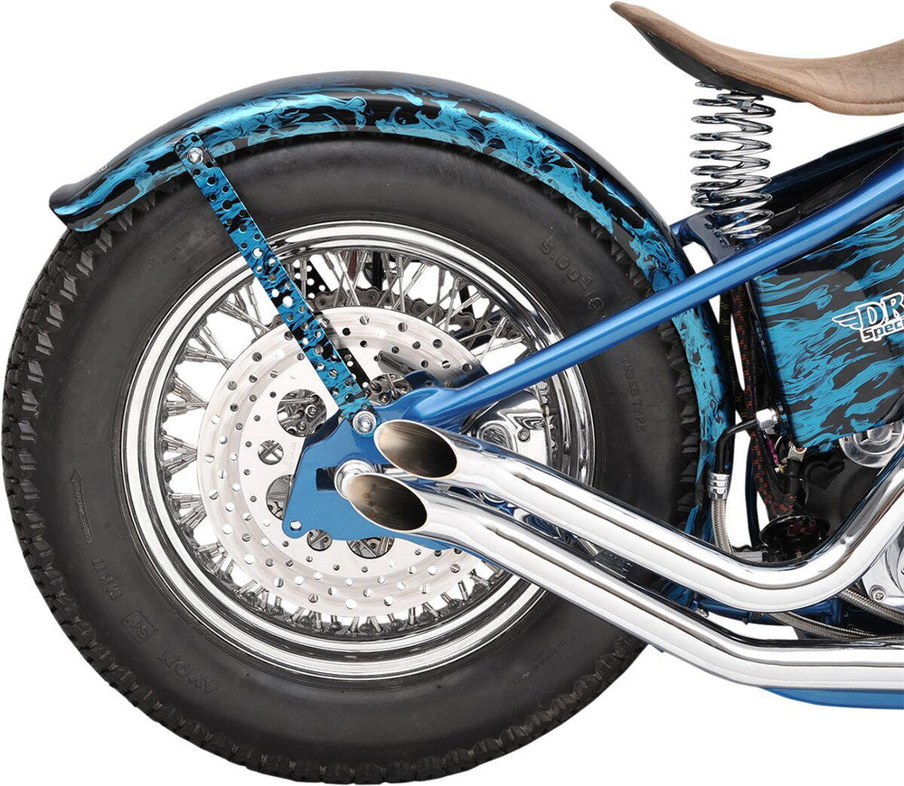 Drag Specialties Polished Stainless Steel Drilled Brake Disc For Harley Davidson FLD 1690 2012-2013 Rear - Silver