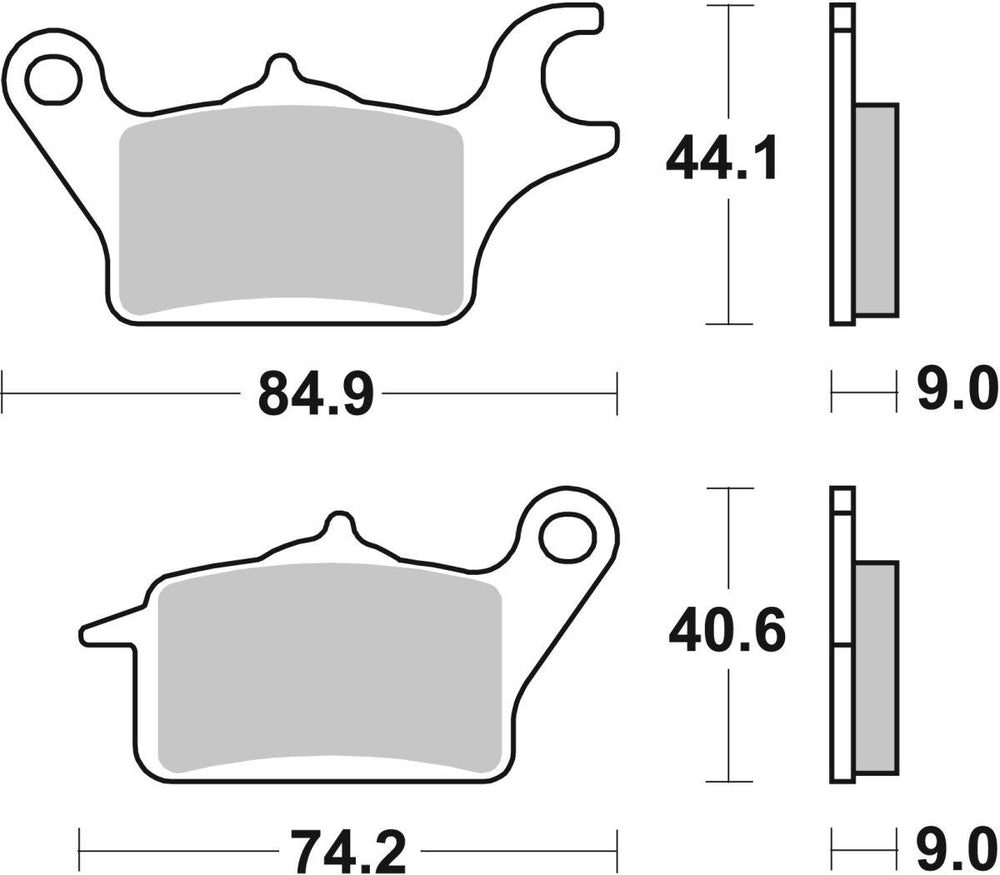 SBS Carbon Tech Organic Front Left Brake Pads For Yamaha MW 125 2014-2016