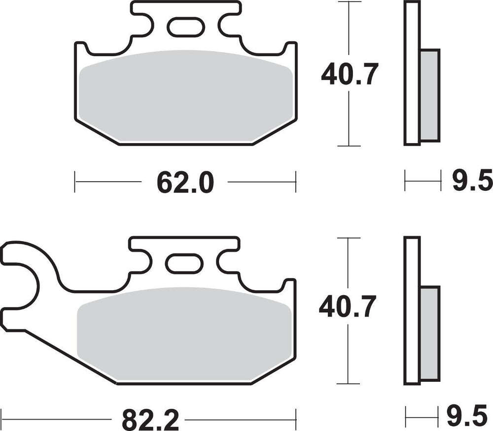 SBS SI Sintered Front Right Brake Pads For Cannondale Blaze 440 2003