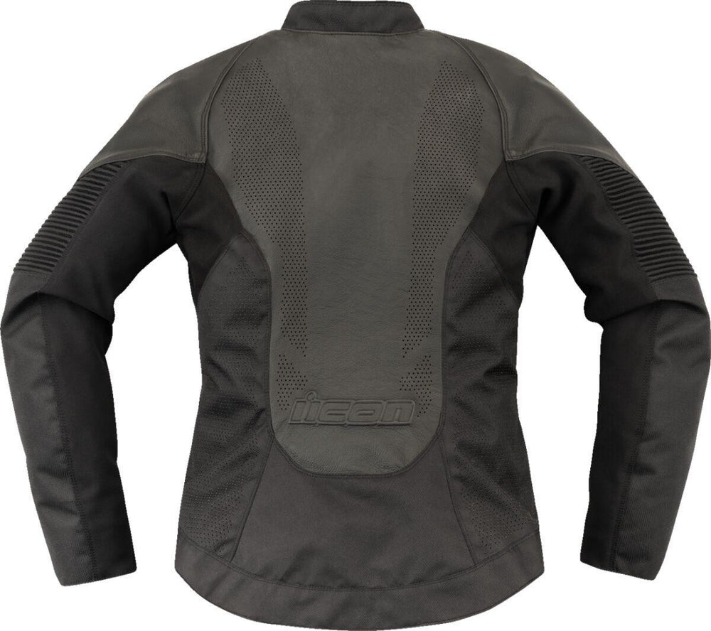 Icon Womens Overlord3 Leather Jacket - Black