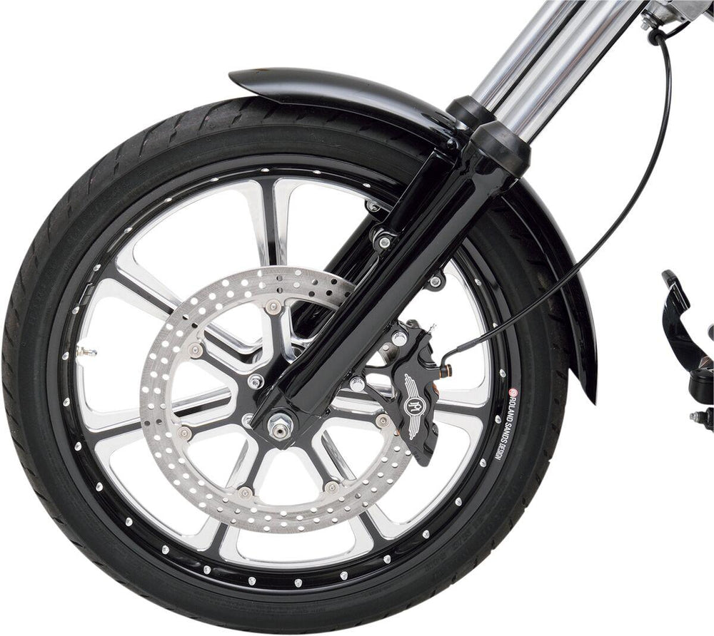 Performance Machine 6 Piston Differential-Bore Caliper For Harley Davidson FLHR 1450 2000-2003 Front Left - Black