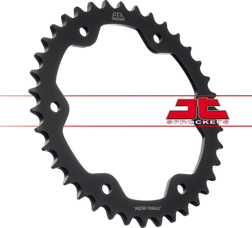 JT Steel Sprocket For KTM Brabus 1300 R ABS 2023-2023 Rear 38T - Black/Zinc Plated
