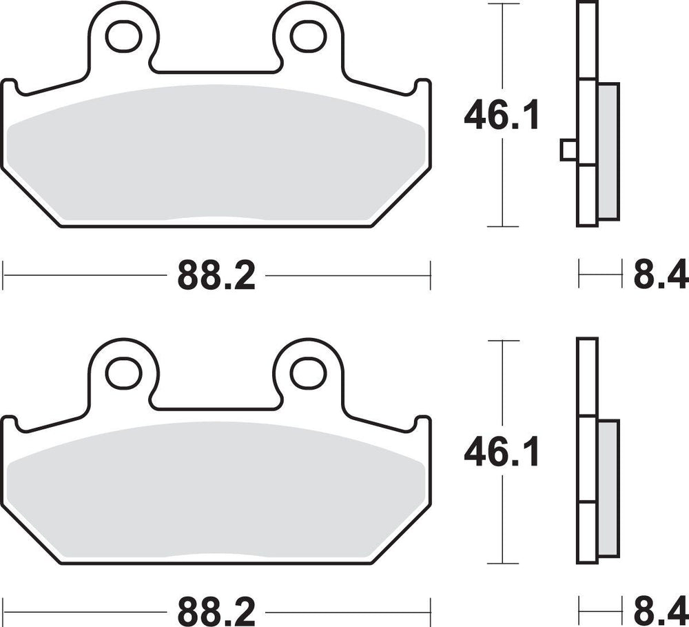 SBS MS Maxi Sintered Rear Brake Pads For Suzuki AN 400 Burgman 2007-2009