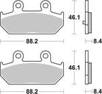 SBS Carbon Tech Organic Rear Brake Pads For Suzuki AN 400 2007-2009