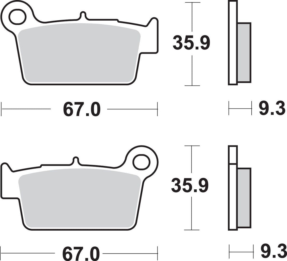 SBS SI Sintered Rear Brake Pads For Sherco 4.5 450I 2005-2008