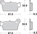 SBS SI Sintered Rear Brake Pads For Sherco 4.5 450I 2005-2008