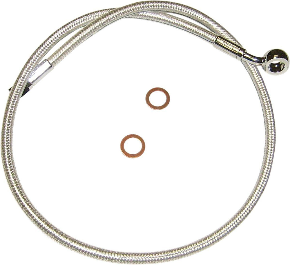 Magnum Shielding Alternate Length Brake Hose For Harley Davidson FXLRS 1868 2020-2021 56cm (22") - Chrome