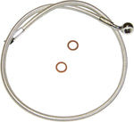 Magnum Shielding Alternate Length Brake Hose For Harley Davidson FXLRS 1868 2020-2021 56cm (22") - Chrome