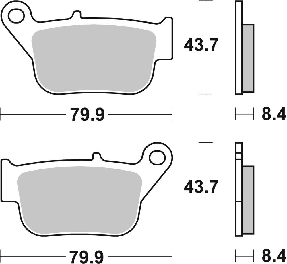 SBS MS Maxi Sintered Rear Brake Pads For Yamaha YP 250 R 2014-2016