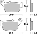 SBS MS Maxi Sintered Rear Brake Pads For Yamaha YP 250 R 2014-2016
