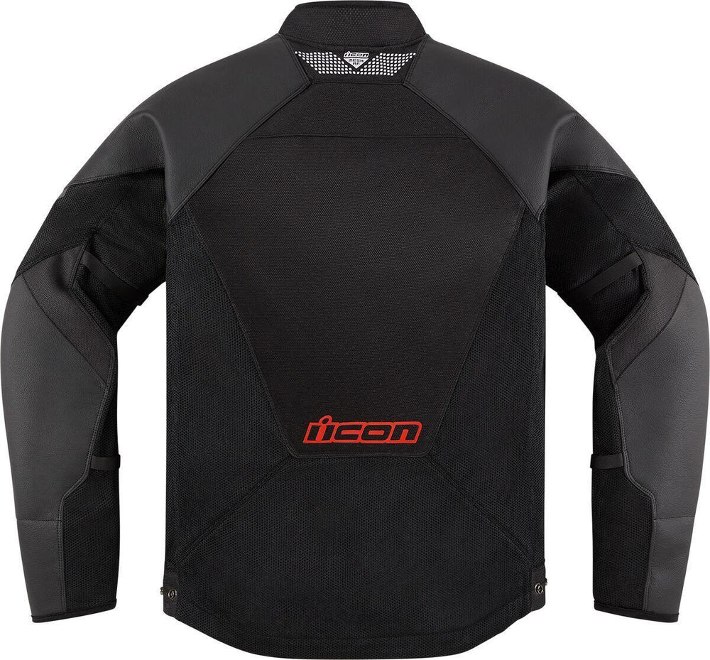 Icon Unisex Mesh AF Leather Jacket - Black Red
