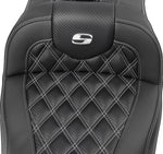 Saddlemen Roadsofa Lattice Stitch Seat For Harley Davidson FLHX 1923 ABS 2024-2026 - Black/Silver