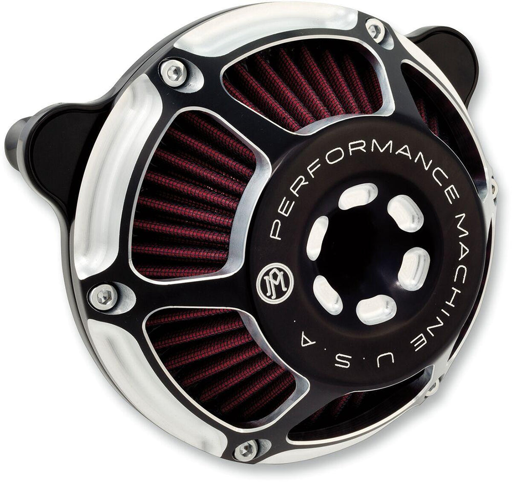 Performance Machine Max HP Air Cleaner Kit For Harley Davidson FLDE 1750 2018-2020 - Contrast Cutâ¢ Silver